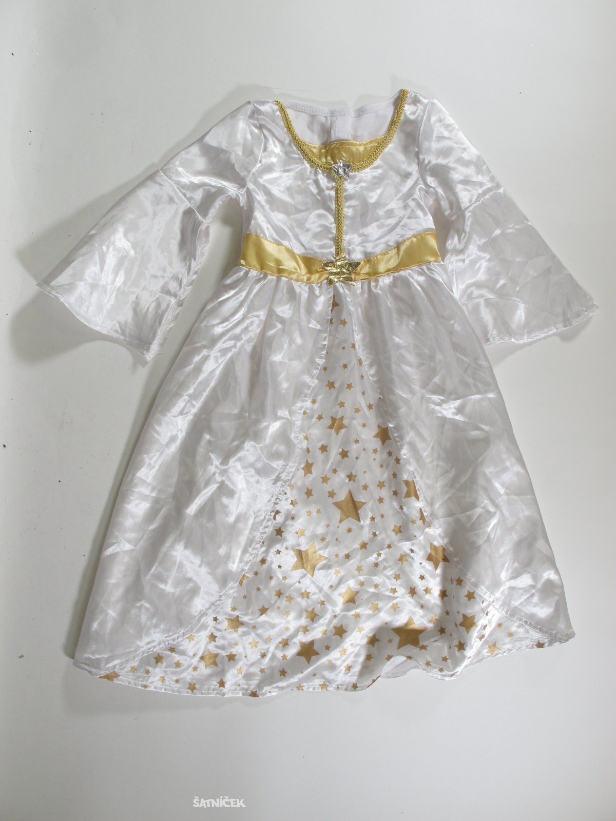 Šaty pro holky na karneval  bílo zlaté secondhand