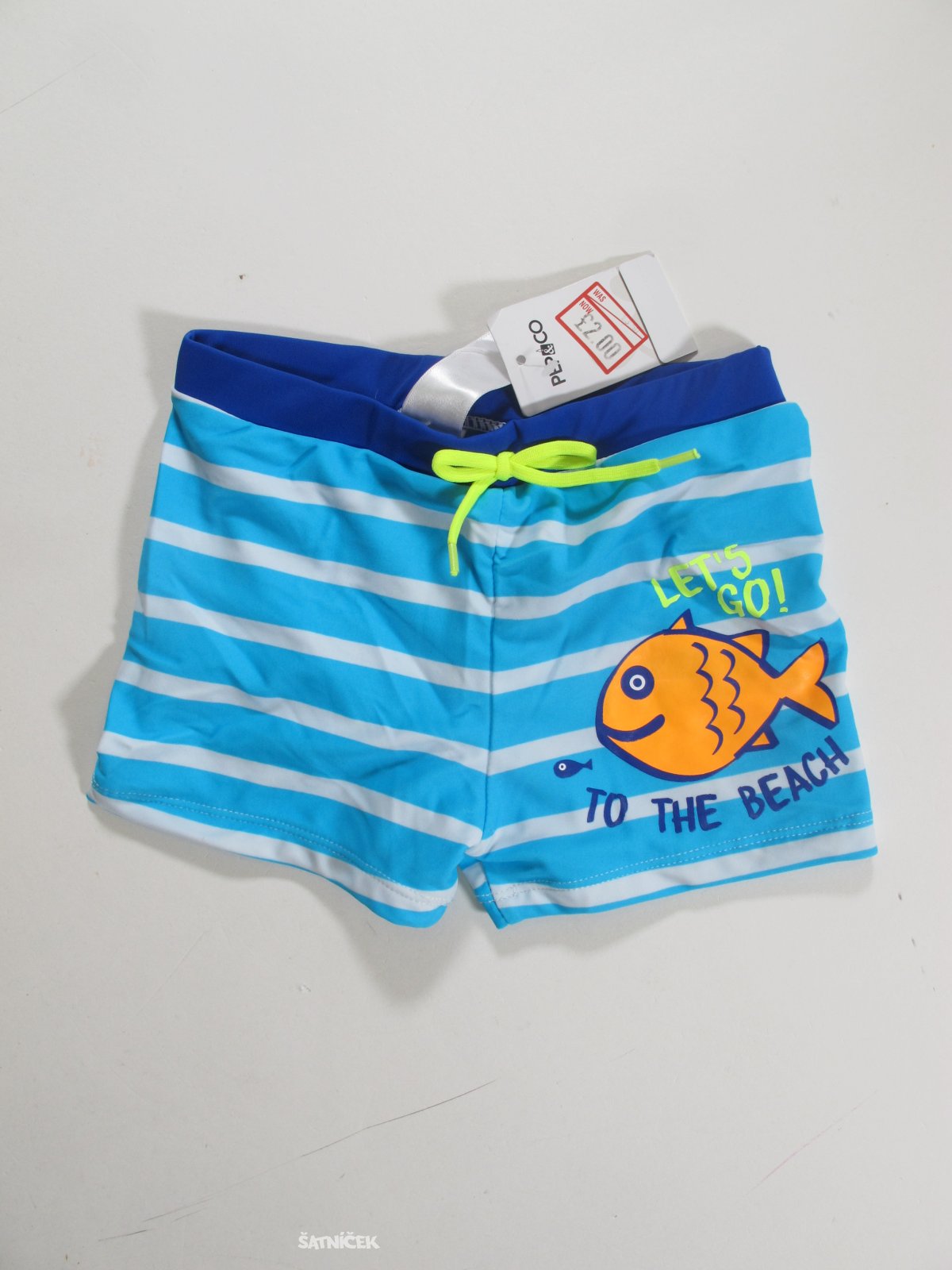Nohavičkové plavky pro kluky s pruhem outlet 