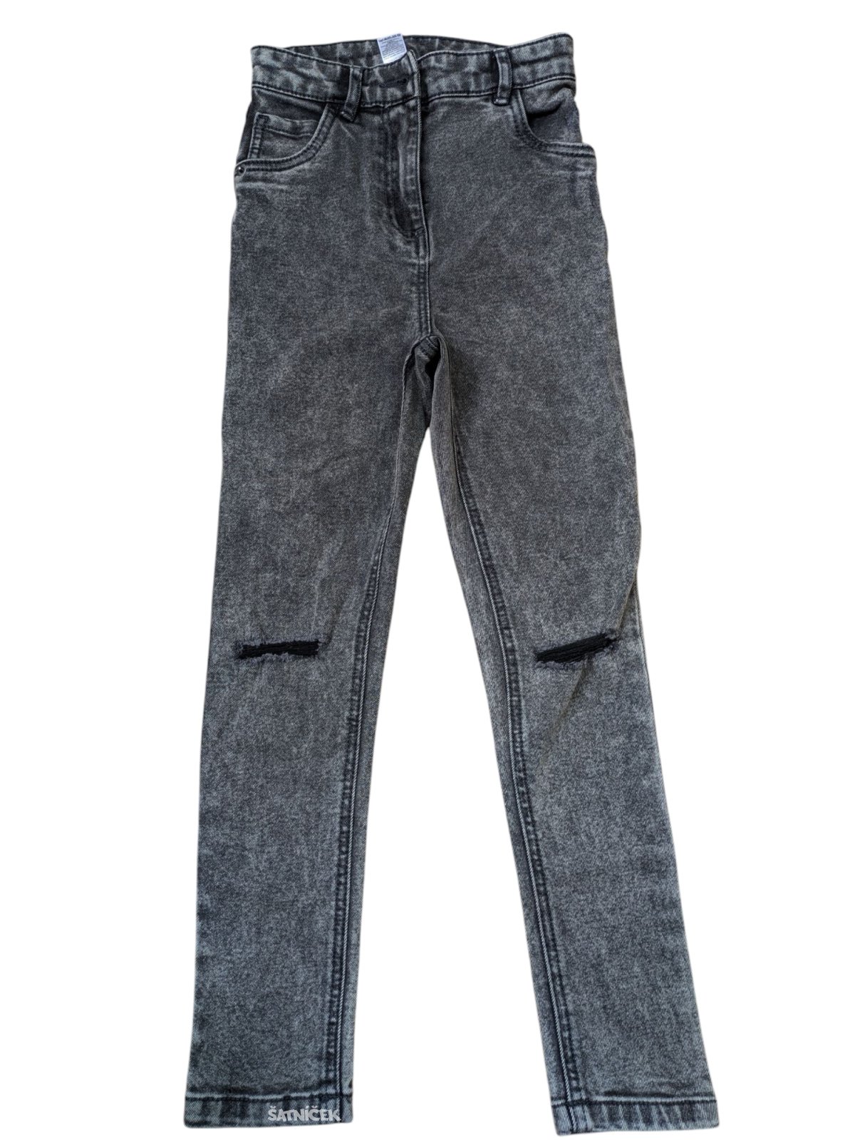 tmavě šedé skinny džíny pro holky secondhand Tu 