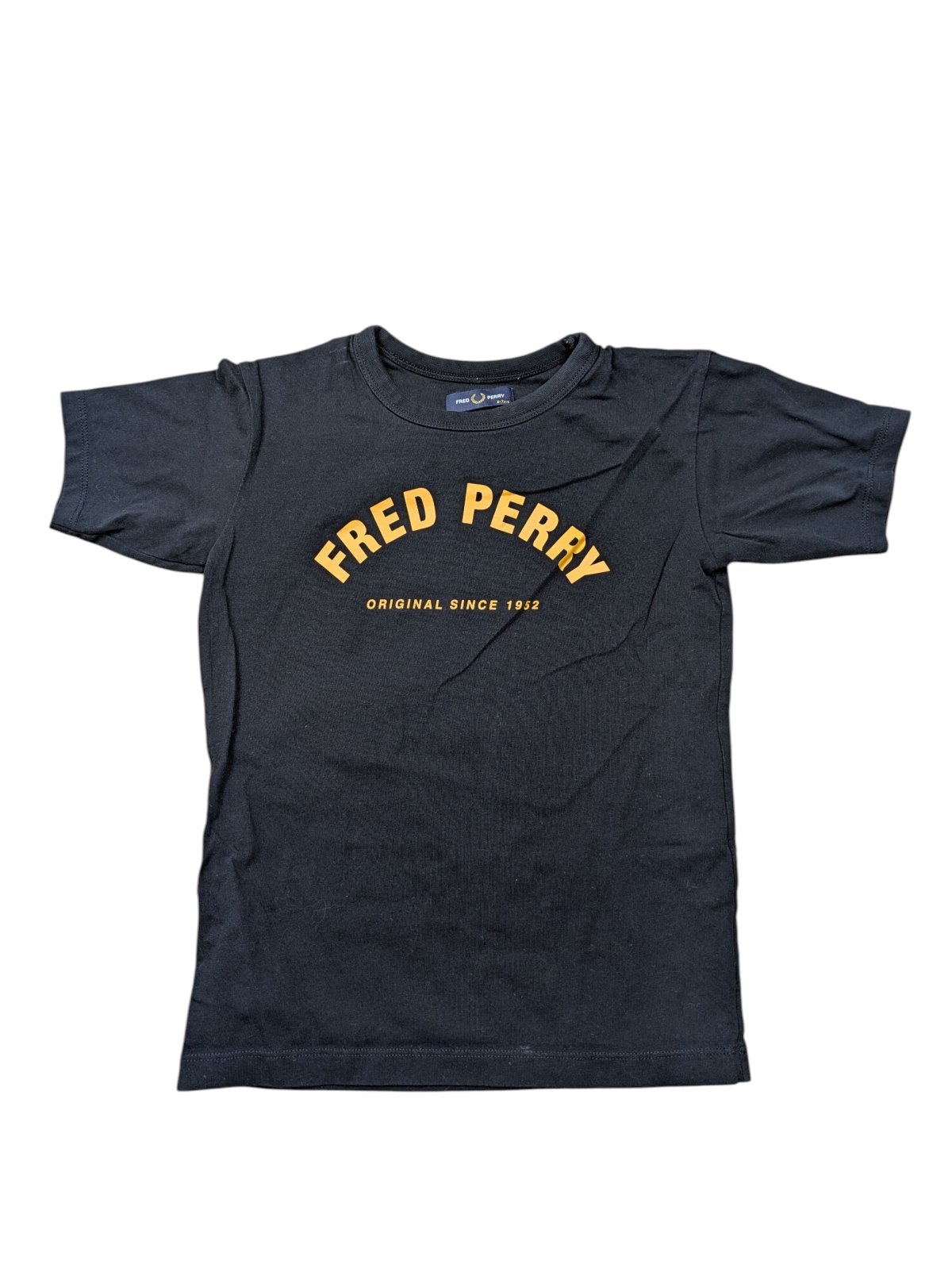 Černé triko s nápisem pro kluky secondhand Fred Perry