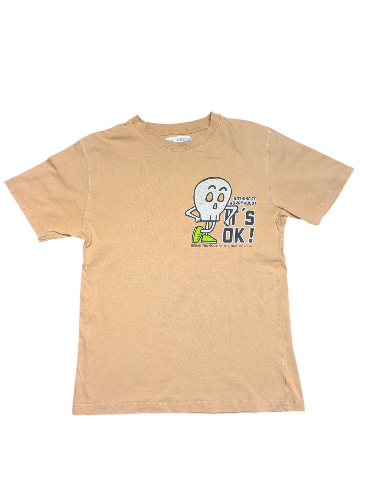 Béžové triko s obrázkem pro kluky secondhand Zara