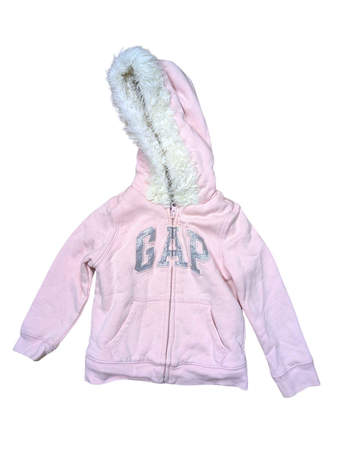 Zateplená růžová bunda pro holky secondhand GAP
