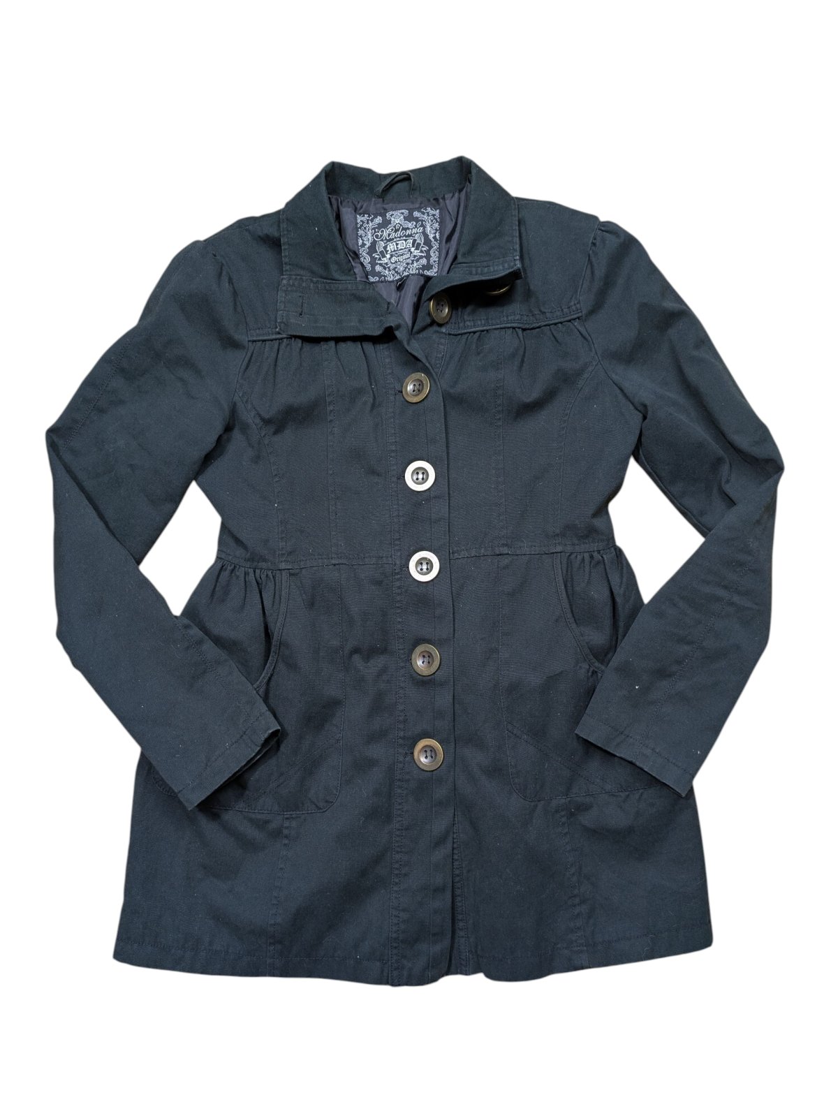 Černý kabát pro holky secondhand Madona