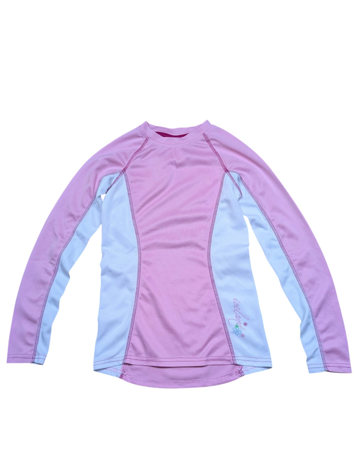 Růžovo bílé sportovní triko pro holky secondhand Crivit