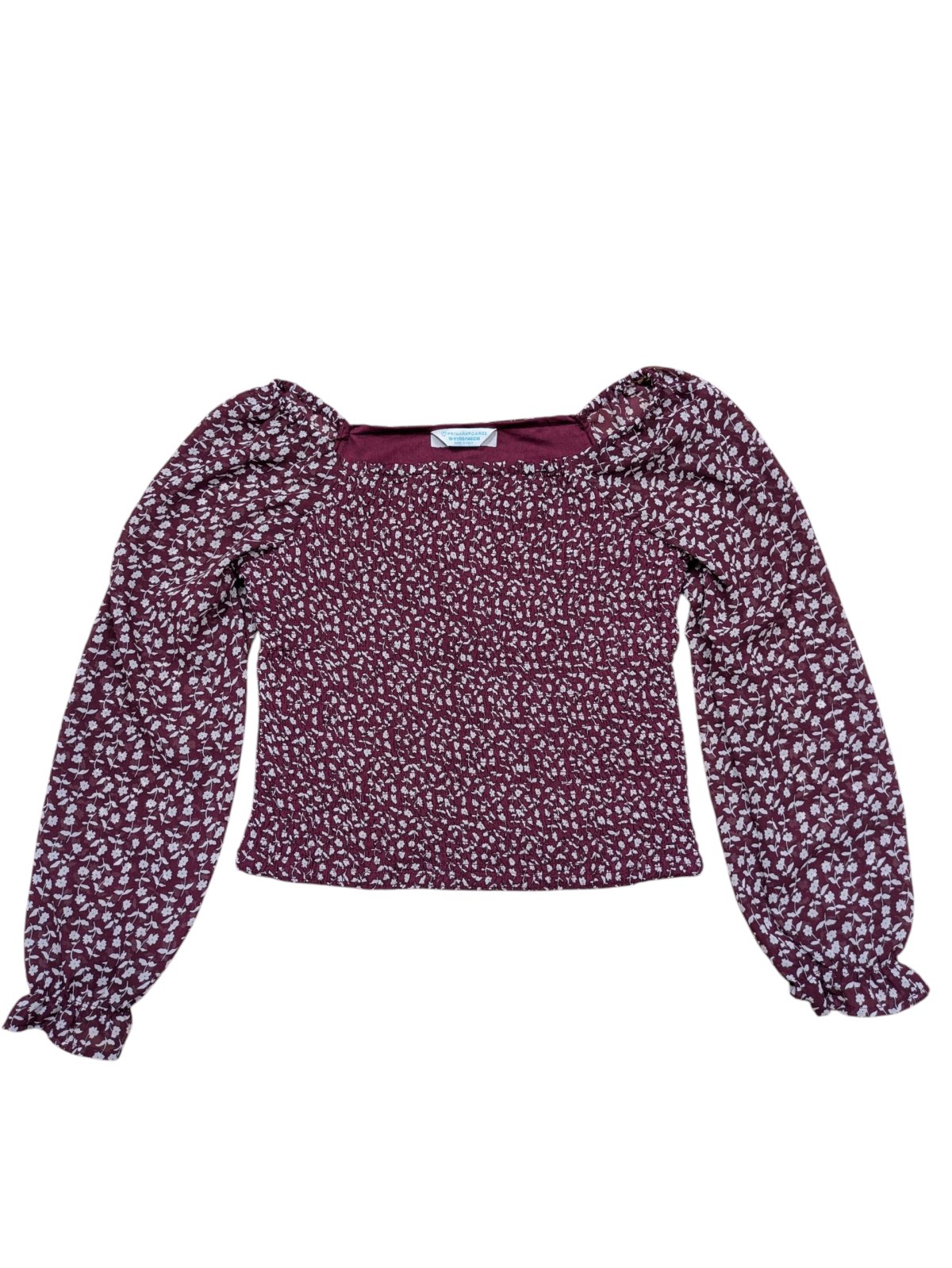 Vínová halenka se vzorem pro holky secondhand Primark