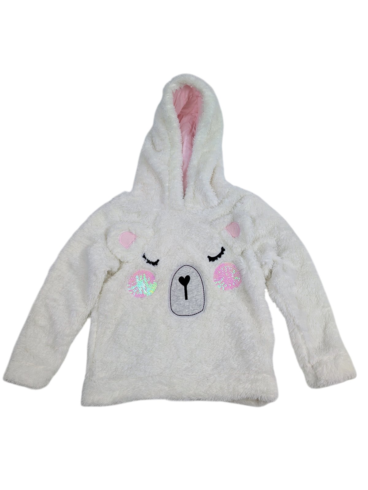 Bílá mikina pro holky s medvídkem secondhand