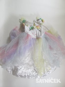 Šaty na karneval pro holky  barevné jednorožec secondhand