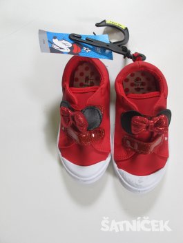 Červené boty pro holky  s minnie  outlet 
