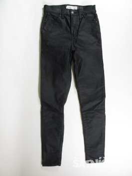 Černé koženkové kalhoty  secondhand
