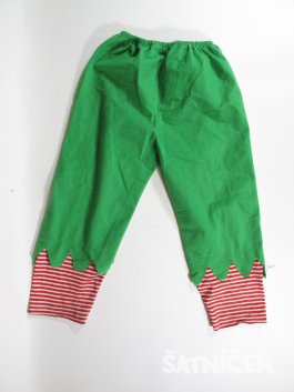 Kalhoty vánoční  pro děti -skřítek 