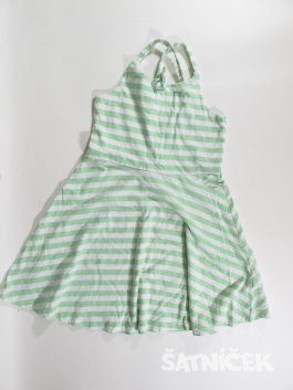 Šaty pro holky na ramínka  bílo zelené secondhand
