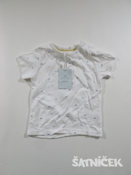 Vzorované bílé triko outlet