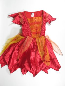Šaty na karneval pro holky červeno oranžové  secondhand