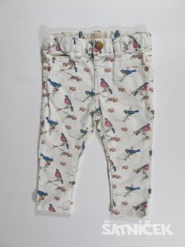 Kalhoty s ptáčky pro holky secondhand