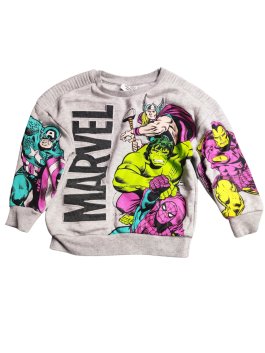Šedá mikina se superhrdiny Marvel pro kluky secondhand 