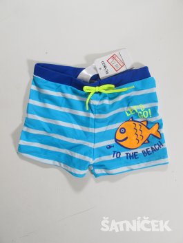 Nohavičkové plavky pro kluky s pruhem outlet 