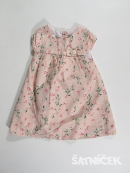 Šaty pro holky kytkované růžové  secondhand