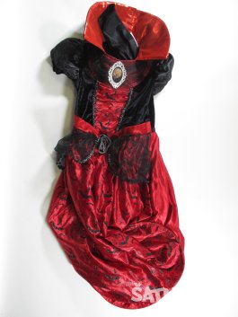 Šaty pro holky na čarodějnice černo červené   secondhand