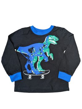 Černé triko vtipné s dinosaurem pro kluky secondhand Junellz