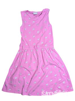 Růžové šaty s plameňákem pro holky secondhand girlswear