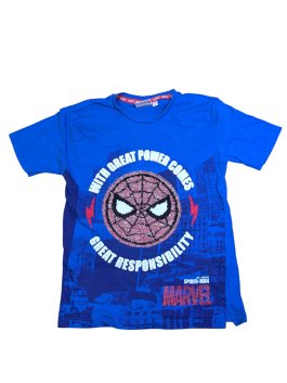 Modré triko Spiderman pro kluky secondhand Marvel