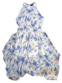 bílé šaty s květinami pro holky secondhand new look 