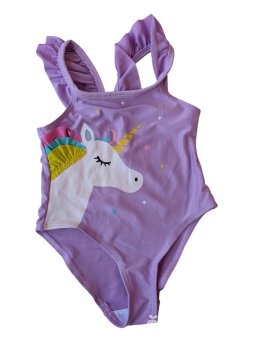 Jednodílné plavky fialové s jednorožcem pro holky secondhand Lilly&Dan