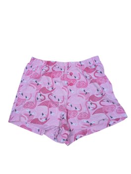 Růžové kraťasy s plameňákem pro holky secondhand girlswear
