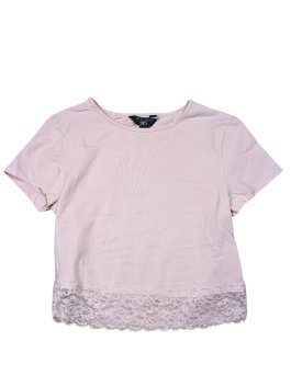 Růžový topík pro holky s krajkou secondhand New Look