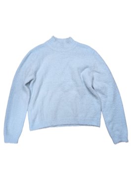 Světle modrý chlupatý svetr pro holky secondhand Cropp