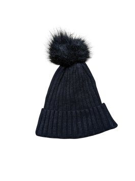 Černá zimní čepice s kulichem pro holky secondhand Primark