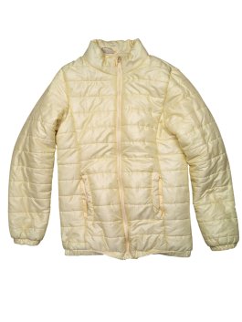Světle žlutá silná šusťáková bunda pro holky secondhand Destionation