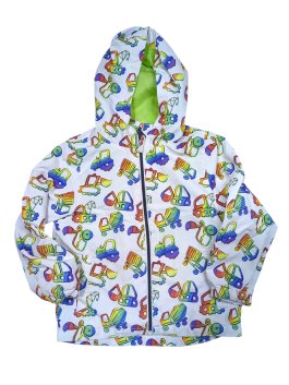 Bílá bunda s obrázky pro kluky secondhand Next