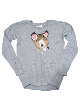 Šedý svetr s obrázkem pro holky secondhand Disney