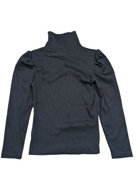 Černé žebrované triko elastické s rolákem pro holky secondhand F&F