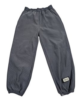 Šedé vzorované kalhoty pro holky secondhand 