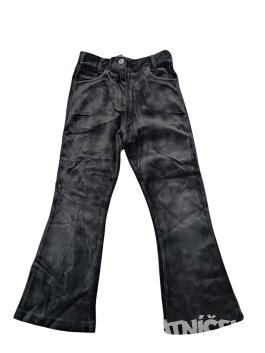 Černé semišové zvonové kalhoty pro holky secondhand